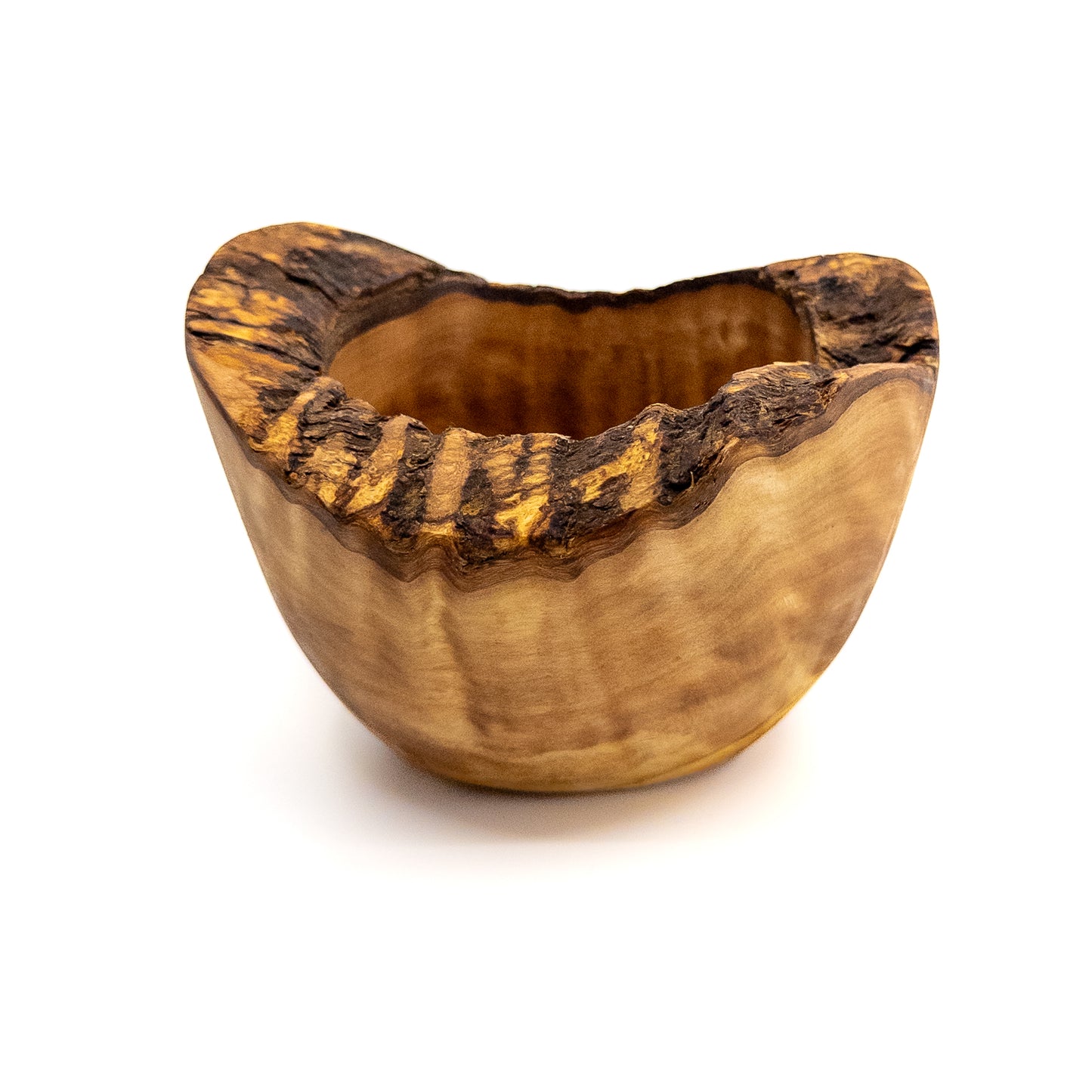 Qartaj Olivewood Bark Edge Mortar and Pestle