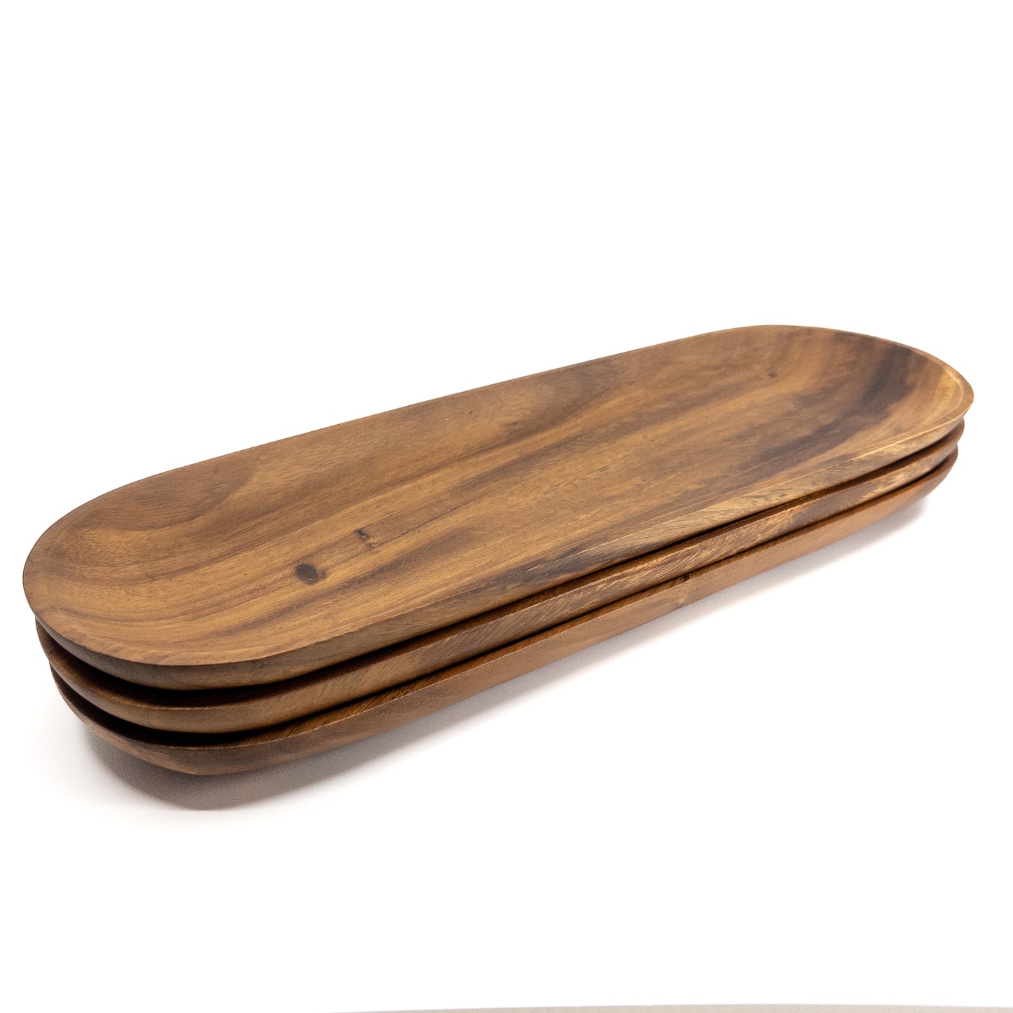 Manila Acacia Oval Tray - Long (16")